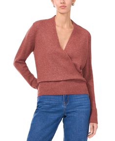 in stock Wrap Sweater, Inspiration Style, Buy Online, V Neck