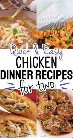 Quick And Easy Chicken Dinner Recipes For Two Dinner For 2 Chicken, Cheap Main Dishes, Dinner For 2 Recipes, Chicken Dinner Recipes For Two, Quick And Easy Chicken Dinner, Chicken Recipes Easy Quick, Easy Chicken Dinner, Fast Dinner