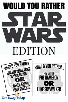 a star wars poster with the words, would you rather know what they are?