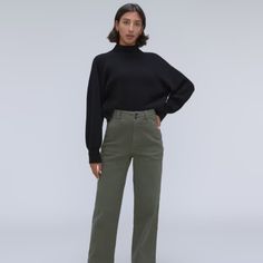 Nwt Never Worn Everlane Organic Wide Leg Pants In Kambaba (Like An Olive Green). Size 2. Selling Because It Doesn’t Fit And The Return Window Has Closed! Everlane Cotton Workwear Pants, Everlane Straight Leg Pants With Pockets, Everlane Wide-leg Cotton Bottoms, Everlane Wide Leg Cotton Bottoms, Everlane Straight Leg Cotton Pants, Everlane Fall Workwear Pants, Everlane Casual High Waist Pants, Everlane Wide Leg Spring Pants, Everlane Straight Leg Cotton Bottoms