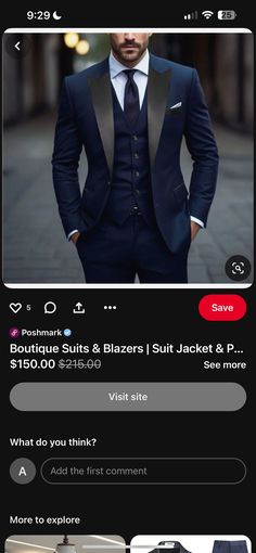 Boutique Suits, Blazer Suit, Suit Jacket, Blazer, Boutique