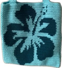 Green Crochet Beach Bag For Vacation, Green Crochet Beach Bag, Blue Crochet Beach Bag For Vacation, Green Crochet Patterns, Summer Tote Bag, Summer Tote Bags, Summer Tote, Chicago Il, Hibiscus