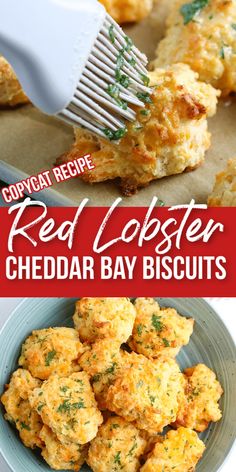 red lobster cheddar bay biscuits on a plate