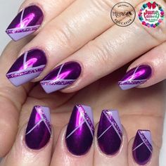 3314.Don't miss out on the latest nail trends! Click link for all the juicy details! #nails #nailtools #nailtrend Dressy Nails, Purple And Silver Nails, Purple Nail Art Designs, Elegant Touch Nails, Purple Glitter Nails, Purple Nail Art, Art Deco Nails, Purple Nail Designs