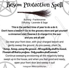 a poem written in black and white with the words beson protection spell on it