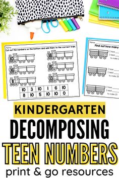 the printable worksheet for children's decomposing ten numbers to go with