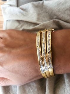 18k Gold Diamond Kangra Bangle Bracelet – Shana Gulati Jewelry Silver Bracelet Stack, 18k Gold Bangle, Dope Jewelry Accessories, Sparkle Bracelet, Diamond Stacks, Bangle Gold, Beautiful Bracelets, Dope Jewelry, Jewelry Lookbook