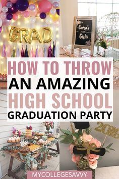 How to throw an amazing high school graduation party Planning Graduation Party, Unique Graduation Party Ideas Decoration, Graduation Party Crafts, Graduation Party Ideas 2024 Girl, Senior Graduation Party Ideas 2024, Graduation Party Ideas High School Decor, Graduation Boy Party Ideas, Open House Decorations Graduation, Evening Graduation Party Ideas