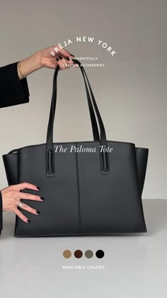 Our bestselling vegan leather work tote carries up to 16" laptops and all your other essentials 👩‍💼 Finally back in stock and available in 6 colorways! Leather Bags For Work, Black Handbag Outfit, Pt Outfits, Corporate Fits, Work Bag Essentials, Handbags For Work, Designer Work Bag, Leather Work Tote, Laptop Purse