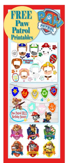 paw patrol party printables