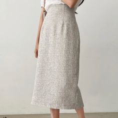 Nice Quality, Runs Small. Tag Is L But More Like Size 4. No Stretch. Nwt Casual Neutral Midi Skirt, Casual Beige Pencil Skirt For Spring, Casual High Waist Beige Pencil Skirt, Casual High-waist Beige Pencil Skirt, Casual Neutral Skirt, Beige Knee-length Casual Pencil Skirt, Casual Beige Knee-length Pencil Skirt, Casual Beige Midi Pencil Skirt, Yellow Floral Skirt