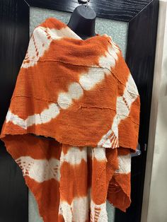 A rare find orange and white Mudcloth shawl. This a rich color of authentic Mudcloth. It is approx 34 inches long and   80 inches wide . The fabric is important from Mali, Africa . This is great for collectors . Don't delay order yours today . Mali Africa, Orange Tops, Afro Punk, Orange Top, Women Shawl, Mud Cloth, Shawls And Wraps, Rich Color, Scarf Wrap