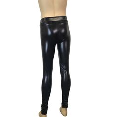 Men's metallic black wet-look or faux-leather spandex leggings or meggings. These men's leggings are perfect for raves, festivals, performances, and more. The inseam on these pants is 34" from crotch to bottom hem - but if you'd like a custom inseam, put it in the comments when ordering. Rave Clothing, Black Faux Leather Leggings, Mens Leggings, Spandex Leggings, Wet Look, Man Photo, Faux Leather Leggings, Rave Outfits, Burning Man