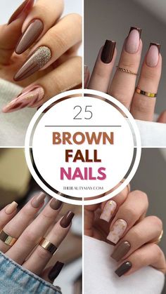 Bold plum nails enhanced with rhinestone embellishments for a dramatic, elegant vibe! 🌟 Save this chic idea. 💖 Multi Color Brown Nails, Fall Brown Ombre Nails, Cream Color Fall Nails, Fall Single Color Nails, Shimmer Fall Nails, Coffee Color Nails Acrylic, Nail Art Simple Fall, Nail Designs With Accent Nail, Brown Nails Fall 2024