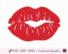 Red Lipstick Kiss Lips Svg Dxf Png-CreativeCatandCo Kiss Kiss Lipstick, Lip Decorations, Kiss Svg, Red Lipstick Kisses, Homemade Business, Lips Svg, Kiss Lips, Kissing Lips, Lipstick Kiss