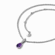 About This Necklace
The signature essence of the February birthstone will leave you in a trance. Our authentic Moon Magic Amethyst Necklace - Birthstone Necklace Sway's dainty yet captivating pear shape takes center and reminds you to always keep yourself calm and grounded amidst the chaos of life.   Details
- Authentic Moon Magic Amethyst - - Stone Size: 0.35" x 0.24" (9mm x 6mm)- Cut: Pear-shaped brilliant cut- Chain Length: 16.5" (42cm), 1st ext. - 17.5" (44 Necklace Birthstone, Lapis Lazuli Necklace, Aquamarine Necklace, Lapis Lazuli Ring, Purple Necklace, Versatile Jewelry, Aquamarine Jewelry, March Birthstone, Moon Magic