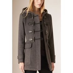 Brand New With Tag Burberry Brit Blackwell Womens Wool Toggle Coat Color: Grey Melange [Also Available In Our Poshmark Boutique The Claret Pink Color] Size: Womens Us 2 | Uk 4 | Eu 36 Brand New With Original Tag Attached, Never Been Worn! 100% Authentic Guaranteed! Bought Bloomingdale's Store! Slim Fit! Keeps You Warm While Still Being Chic! Discontinued! Very Hard To Find Now! Serious Buyer Only! Features: Front Zipper And Toggle (4 Pairs) Closure. Button-Tab Cuffs. Front Pockets With Flaps. (M Burberry Wool Coat, Oversized Wool Coat, Duffel Coat, Toggle Coat, Burberry Coat, Peacoat Jacket, British Outfits, Burberry Brit, Duffle Coat