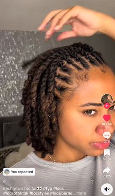 Cute Short Dread Hairstyles Black Women, Middle Length Loc Styles, Loc Double Twist Styles, Male Loc Updo Styles, Loc Styles Homecoming, Short Locs Braids, Loc Styles Neck Length, Women Two Strand Twist Locs