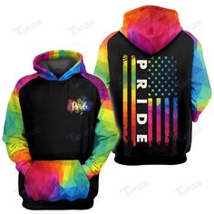 Multicolor Crew Neck T-shirt For Pride, Trendy Rainbow Pride T-shirt, Rainbow Graphic Print T-shirt For Pride, Cheap Rainbow T-shirt For Pride, Dads Clothes, Unique Leggings, Cotton T-shirt With Rainbow Print For Pride, Skull Hoodie, Cut Sweatshirts