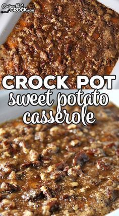 crock pot sweet potato casserole is an easy and delicious side dish recipe