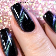 Nails Northern Lights, Northern Lights Nail Designs, Northern Light Nails, Sky Nails, Pale Girl