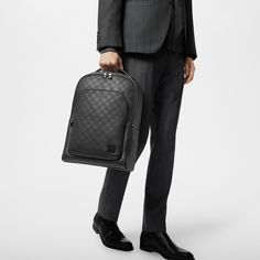 LOUIS VUITTON® - Avenue Backpack - Black Come & Get It, Checkerboard Pattern, Louis Vuitton Official, Understated Elegance, Lv Bag, Black Backpack, Men's Collection, Cowhide Leather, Latest Design