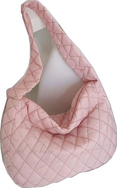 Everyday Reversible Pink Shoulder Bag, Pink Quilted Bag For Shopping, Pink Quilted Shoulder Bag For Daily Use, Everyday Pink Quilted Shoulder Bag, Ruched Bag, Bubble Design, Bird In Bag, Pink Bag, Hobo Bag