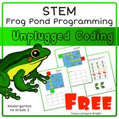 frog pond programming unplugged coloring game with free printables for kids