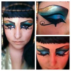 This photo was created by lenszy a powerful photo editor avaliable on the appstore https://itunes.apple.com/app/lenszy/id635086159?mt=8 Egyptian Make Up, Egyptian Kingdom, Cleopatra Art, Carnaval Make-up, Cleopatra Makeup, Egyptian Cleopatra, Egyptian Makeup, Halloween Tutorial