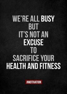 a quote that reads, we're all busy but it's not an exercise to