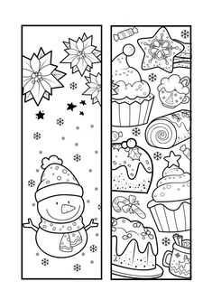 two christmas bookmarks with the words, color your own books and merry christmas decorations