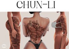 CHUN-Li Tat | ziimp The Sims 4 Tattoo, Sims 4 Cc Tattoo, Cc Tattoo, Sims Finds, Cc The Sims 4, Sims 4 Tattoos, Full Back Tattoos, 4 Tattoo, Chun Li