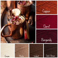 the different shades of coffee and crochet