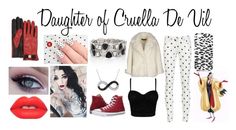 a collage of different outfits and accessories with the words daughter of cruelly do it