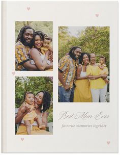 the best mom ever photo book features three photos of family members and their newborns