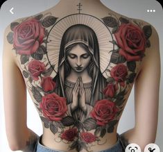 Virgen Back Tattoo, Virgin Mary Drawing Tattoo, Centenario Tattoo, Virgin Mary Back Tattoo, Holy Mary Tattoo, Colored Tattoos For Women, Virgen Mary Tattoo, Lace Shoulder Tattoo, Guadalupe Tattoo