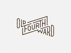 the old fourth ward logo is shown in black and white on a light gray background