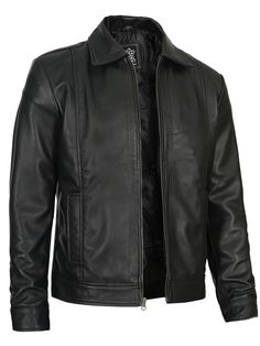 Meet the Reeves Men's Black Harrington Vintage Leather Jacket, a symbol of enduring style and refined ruggedness. Meticulously fashioned from superior vintage leather, this exceptional jacket effortlessly blends iconic design with contemporary sophistication. Specification: 100% Real Lambskin Leather. Internal fully lined with a skin-friendly soft polyester with quilted foam. Shirt collar with zip closure. Two sides and two inside pockets for traveling essentials. One extra pocket for a cell pho Mens Leather Jackets, Leather Jacket Mens, Man Jacket, Masculine Black Leather Jacket For Work, Men Leather Jacket, Leather Jackets, Mens Leather Jacket, Leather Jacket Aesthetic, Mens Leather Jacket Black