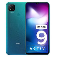 the new redmi 9g smartphone is shown in blue and pink colors, with an active