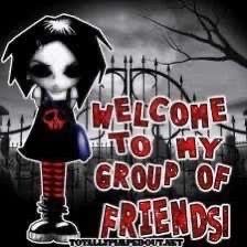 an image of a group of friends with the words welcome to my group of friends