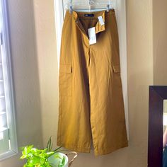 Lightweight Tts Camel Colored Cargo Crop From Zara. Nwt Brown Summer Cargo Pants For Workwear, Brown Summer Cargo Pants For Work, Zara Pants, Camel Color, Camel, Pant Jumpsuit, Zara, Pants For Women, Pants