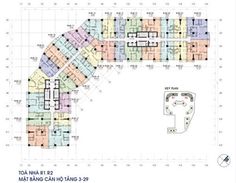 the floor plan for an apartment building with multiple floors and lots of space in it