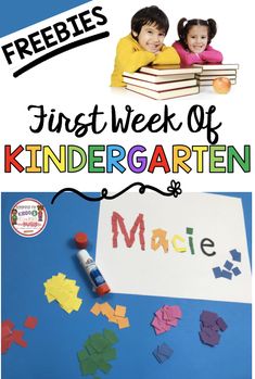 the first week of kindergarten is complete with activities to help students learn their language and writing skills