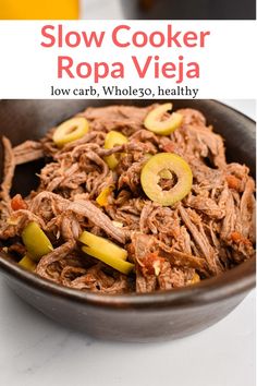 the cover of weight watchers slow cooker ropa vieja