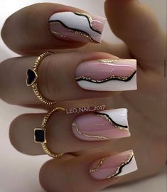 Ballet Designs, Nagel Tips, Fake Nails With Glue, Gold Powder, Nail Length, False Nail, Nail Arts, False Nails, Nail Art Design