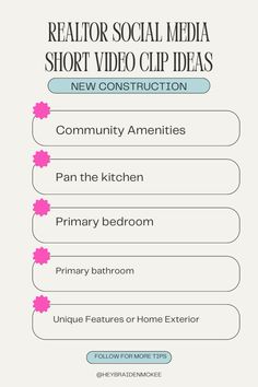 the realtor social media short video clip ideas