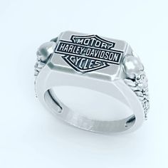 925 Sterling Silver Harley Davidson Motorcycle Ring, any size, oxidized harley davidson Harley Davidson Wedding Rings, Harley Davidson Decor, Harley Davidson Wedding, Harley Davidson Motorcycle, Web Server, Harley Davidson, Rings For Men, Wedding Rings, 925 Sterling Silver