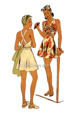 1941 Two-Piece Swimsuit Sp40-9046 Swimwear Sewing, Betty Draper, Patron Vintage, Swimwear Pattern, Vintage Bathing Suits, Swimsuit Pattern, Vintage Swimsuit, Vintage Swimwear, Motif Vintage