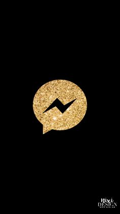 a black background with a gold speech bubble