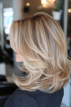 20 Stunning Blonde Highlights for Dark Hair: Brighten up your dark locks with these gorgeous blonde highlights, perfect for a bold and beautiful contrast! 💇‍♀️✨ #BlondeHighlights #HairInspo Highlights For Dark Hair, Butterfly Bob, Jayne Matthews, Good Haircut, Sleek Short Hair, Cool Blonde Hair